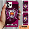 Maxcorners Silver Wing Shooting Shield Clay Target Personalized Name Trap Shooting Phone Case
