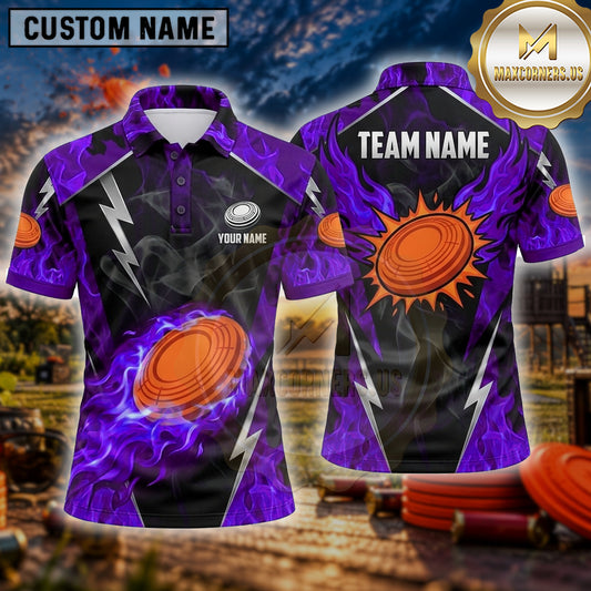 Maxcorners Trap Shooting Shirt Lightning Clay Strike Multiple Options Personalized Name, Team Name 3D Shirt