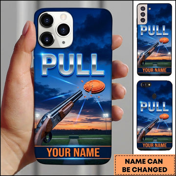 Maxcorners Coastal Clay Shooting Pull Sporting Clays Personalized Name Trap Shooting Phone Case
