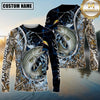 Maxcorners Fishing Hook Water Splash Camouflage Personalized Name 3D Long Sleeve Shirt ( 13 Fish Species)