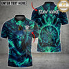 Maxcorners Darts Dark Eagle Flaming Dartboard Multiple Options Personalized Name, Team Name 3D Shirt