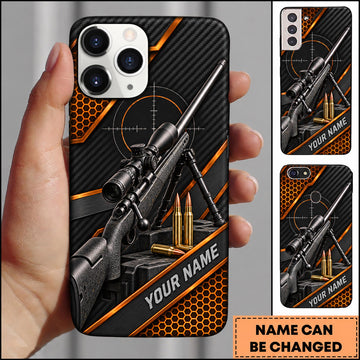 Maxcorners Long Range Shooting Carbon Fiber Tactical Rifle Personalized Name 3D Phone Case