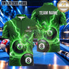 Maxcorners Thunderstorm Energy Orb Billiards Multiple Options Personalized Name, Team Name 3D Shirt