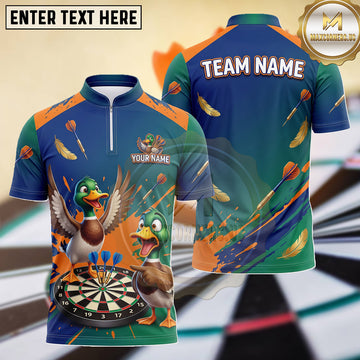 Maxcorners Hunting Duck Dynamic Feather Splash Dartboard Multiple Options Personalized Name, Team Name 3D Shirt