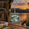 Maxcorners Fish More Worry Less Fishing Quote Personalized Name 2D Acrylic Keychain Ornament (8 Fish Species)