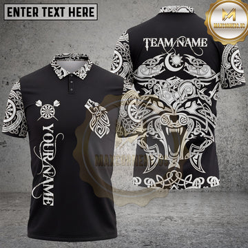 Maxcorners Darts Celtic Viking Dragon Knotwork Pattern Multiple Options Personalized Name, Team Name 3D Shirt