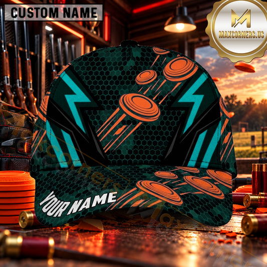 Maxcorners Electric Geometric Clay Targets Trap Shooting Personalized Name 3D Cap