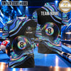 Maxcorners Abstract Iridescent Swirl 8 Ball Billiards Multiple Options Personalized Name, Team Name 3D Shirt