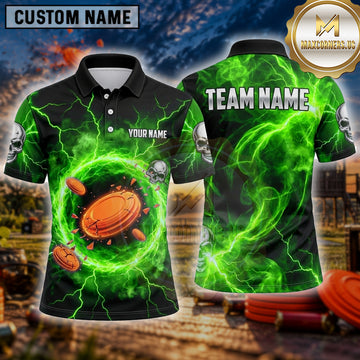 Maxcorners Clay Target Shooting Lightning Vortex Multiple Options Personalized Name, Team Name 3D Shirt