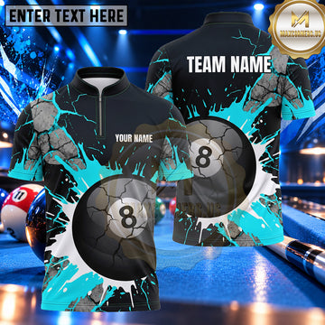 Maxcorners Shattered Stone Electric Energy Billiards Multiple Options Personalized Name, Team Name 3D Shirt