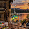 Maxcorners Fire Up the Bite Flame Fishing Personalized Name 2D Acrylic Keychain Ornament (8 Fish Species)