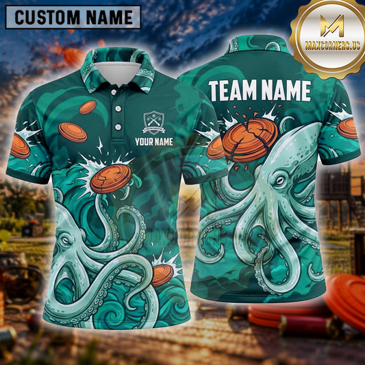 Maxcorners Trap Shooting Shirt Octopus Multiple Options Personalized Name, Team Name 3D Shirt
