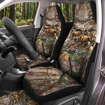 Maxcorners Elk Hunting Mountain Forest Camo Car Seat Covers