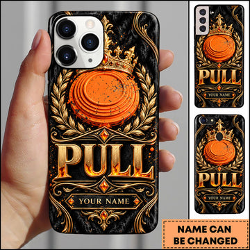 Maxcorners Trap Shooting Ornamental Clay Target Emblem Personalized Name 3D Phone Case