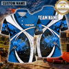 Maxcorners Clay Target Shooting Dynamic Swirl Multiple Options Personalized Name, Team Name 3D Shirt