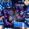Maxcorners Dark Raven Mystic Wings Billiards Multiple Options Personalized Name, Team Name 3D Shirt
