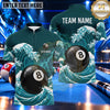 Maxcorners Tsunami Ocean Wave 8 Ball Pool Multiple Options Personalized Name, Team Name 3D Shirt