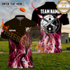 Maxcorners Target Shooting Crossed Pistols Smoke Flame Multiple Options Personalized Name, Team Name 3D Shirt