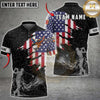 Maxcorners Golf American Flag Eagle Golfer Grunge Design Multiple Options Personalized Name, Team Name 3D Shirt