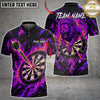 Maxcorners Darts Shirt Roaring Lion Flaming Dartboard and Dart Multiple Options Personalized Name, Team Name 3D Shirt