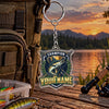 Maxcorners Champion Fishing Trophy Badge Personalized Name 2D Acrylic Keychain Ornament (8 Fish Species)