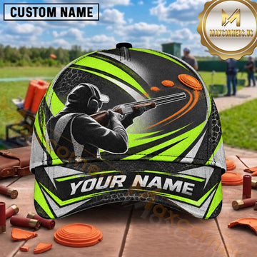 Maxcorners Trap Shooting Shooter Silhouette Target Design Multiple Options Personalized Name 3D Cap