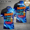 Maxcorners Bowling Drinking Team Beer Quote Multiple Options Personalized Name, Team Name 3D Shirt