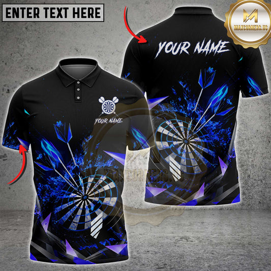 Maxcorners Darts Dartboard Splash and Flying Darts Geometric Design Multiple Options Personalized Name, Team Name 3D Shirt