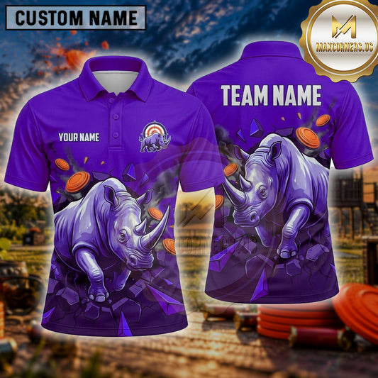 Maxcorners Trap Shooting Shirt Rhino Multiple Options Personalized Name, Team Name 3D Shirt