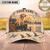 Maxcorners Duck Hunting Hunting Dog Boat Wetland Ducks Sunset Scene Multiple Options Personalized Name 3D Cap