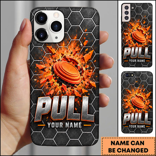Maxcorners Trap Shooting Hexagon Explosion Clay Target Personalized Name 3D Phone Case