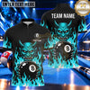 Maxcorners Demonic Oni Mask Flame Pool Multiple Options Personalized Name, Team Name 3D Shirt