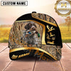 Maxcorners Dog Hunting And Duck Hunting Marsh Grass Side Panel Multiple Options Personalized Name 3D Cap