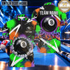 Maxcorners Graffiti Lightning Brushstroke Pool Multiple Options Personalized Name, Team Name 3D Shirt