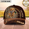 Maxcorners Dog Hunting And Duck Hunting Rustic Wetland Camouflage Multiple Options Personalized Name 3D Cap