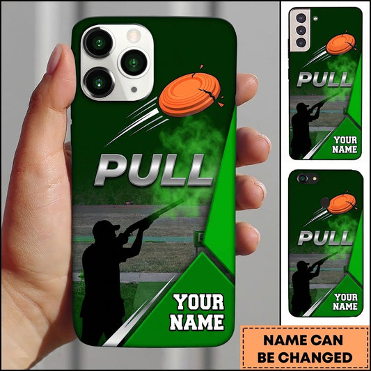 Maxcorners Minimal Night Shooter Pull Clay Target Personalized Name Trap Shooting Phone Case