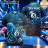 Maxcorners Deep Sea Octopus Tentacles 8 Ball Pool Multiple Options Personalized Name, Team Name 3D Shirt