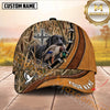 Maxcorners Cross Lace Leather Marsh Camo Dog Hunting Multicolor Options Personalized Name 3D Cap