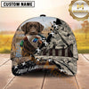 Maxcorners Military Digital Camo Hunting Gear Duck Hunting Dog Cap, Multiple Breeds Personalized Name 3D Cap