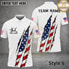 Maxcorners Golf American Flag Ripped Crack Pattern Multiple Options Personalized Name, Team Name 3D Shirt (9 Designs)