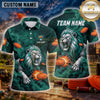 Maxcorners Lion Fierce Roaring Predator Multiple Options Personalized Name, Team Name 3D Shirt