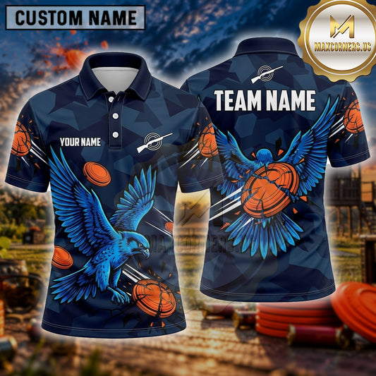 Maxcorners Trap Shooting Shirt Eagle Hunting Bird Artwork Multiple Options Personalized Name, Team Name 3D Shirt