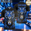 Maxcorners Majestic Tiger Face 8 Ball Billiards Multiple Options Personalized Name, Team Name 3D Shirt