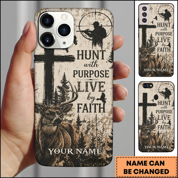 Maxcorners Hunting Hunt With Purpose Deer Faith Personalized 3D Phone Case