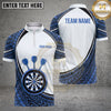 Maxcorners Darts Polynesian Tribal Dartboard Pattern Multiple Options Personalized Name, Team Name 3D Shirt