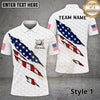 Maxcorners Golf American Flag Ripped Crack Pattern Multiple Options Personalized Name, Team Name 3D Shirt (9 Designs)