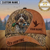 Maxcorners Tan Leather Marsh Camo Dog Hunting Multicolor Options Personalized Name 3D Cap