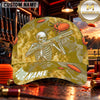 Maxcorners Skeleton Shotgun Shooter Trap Shooting Personalized Name 3D Cap