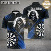Maxcorners Darts Shirts Grim Reaper Dartboard Dark Gothic Artwork Multiple Options Personalized Name, Team Name 3D Shirt