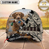 Maxcorners Military Digital Camo Hunting Gear Duck Hunting Dog Cap, Multiple Breeds Personalized Name 3D Cap